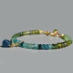 bracelet tourmaline bleue verte pendentif-4