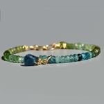 bracelet tourmaline bleue verte pendentif-2