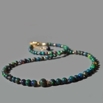 Collier opale noire perles boules-6