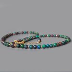 Collier opale noire perles boules