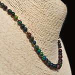 Collier opale noire perles boules-A