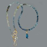 collier pendentif aigue marine bleue foncé-7