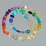 collier grosse perle pierres 7 chakras-7