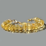 bracelet grosses perles citrine