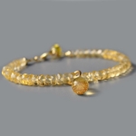 bracelet citrine Quartz naturelle soleil-3