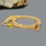 bracelet breloque citrine or