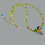 Collier péridot fleur multi pierres-9