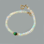 bracelet oplae welo blanche boule noire