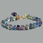 bracelet pépite de fluorite bleue violette verte-6