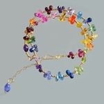 collier multi gouttes 7 chakras