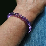 bracelet amethyste africaine or 14K-6