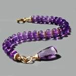 bracelet amethyste africaine or 14K-7