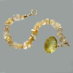 Bracelet quartz rutile pendentif quartz citron-B