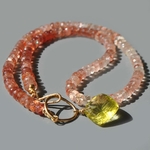 collier pierre de soleil quartz citron pierre sculptée-4