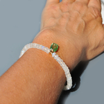bracelet pierre de lune Cyanite verte-B