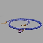 collier goutte tanzanite or