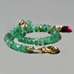 bracelet emeraude de zambie tourmaline rose-5