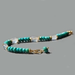 Bracelet turquoise Arizona et opales blanches en or 14K-4