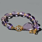 bracelet améthyste rose perles ovales-2