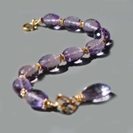 bracelet améthyste rose perles ovales-5