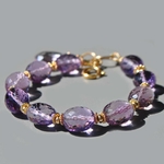 bracelet améthyste rose perles ovales-1