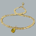 Collier citrine pendentif pierre -12