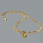 Collier citrine pendentif pierre