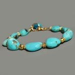 bracelet grosse pépites de turquoise brute-7