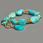 bracelet grosse pépites de turquoise brute-3