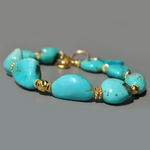 bracelet grosse pépites de turquoise brute-6