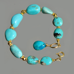 bracelet grosse pépites de turquoise brute-8