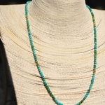 sautoir turquoise perle fine ronde-A