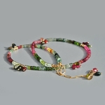 Bijou tourmaline rose bleue et verte bijou pierre naturelle
