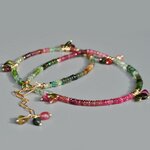Bijou en tourmaline rose et verte pendentif de pierres naturelles