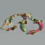 collier tourmaline multicolore pendentif de pierres naturelles