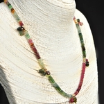 collier tourmaline multicolore pendentif de pierres naturelles