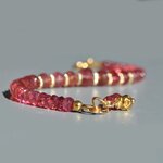 bracelet tourmaline rose Gold filled 14K
