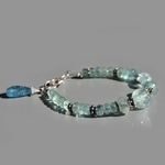 bracelet AIgue marine naturelle argent bali 925