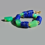 Bracelet Chrysoprase lapis lazuli -2