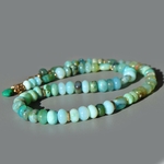 Collier choker opale du pérou bleue-2