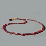 collier tourmaline rubellite gouttes