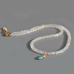 collier pierre de lune arc en ciel opale noire