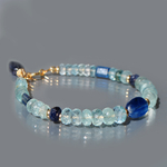 bracelet Cyanite Aigue marine saphir-2