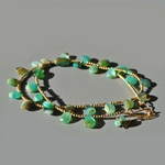 collier gouttes opale bleue du pérou