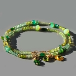 collier mi long pierres vertes or-4
