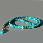 collier heishi facette de turquoise nevada-2