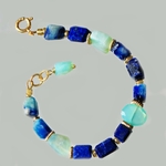 bracelet afghanite lapis opale