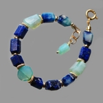 bracelet afghanite lapis opale-5