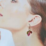 boucls doreilles tourmaline pastèque grenat