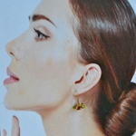 boucles doreilles grappe saphir rose péridot-5